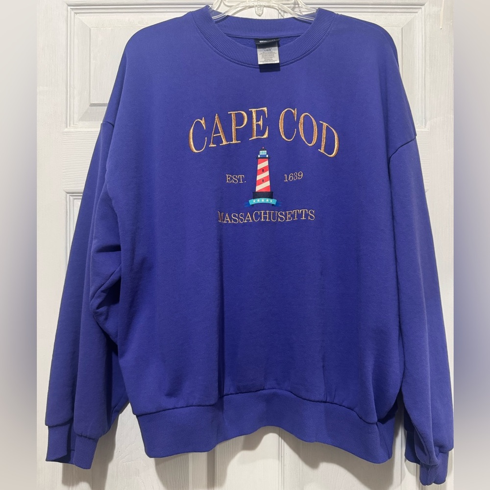 Cape Cod Massachusetts Crewneck Sweater - Blue